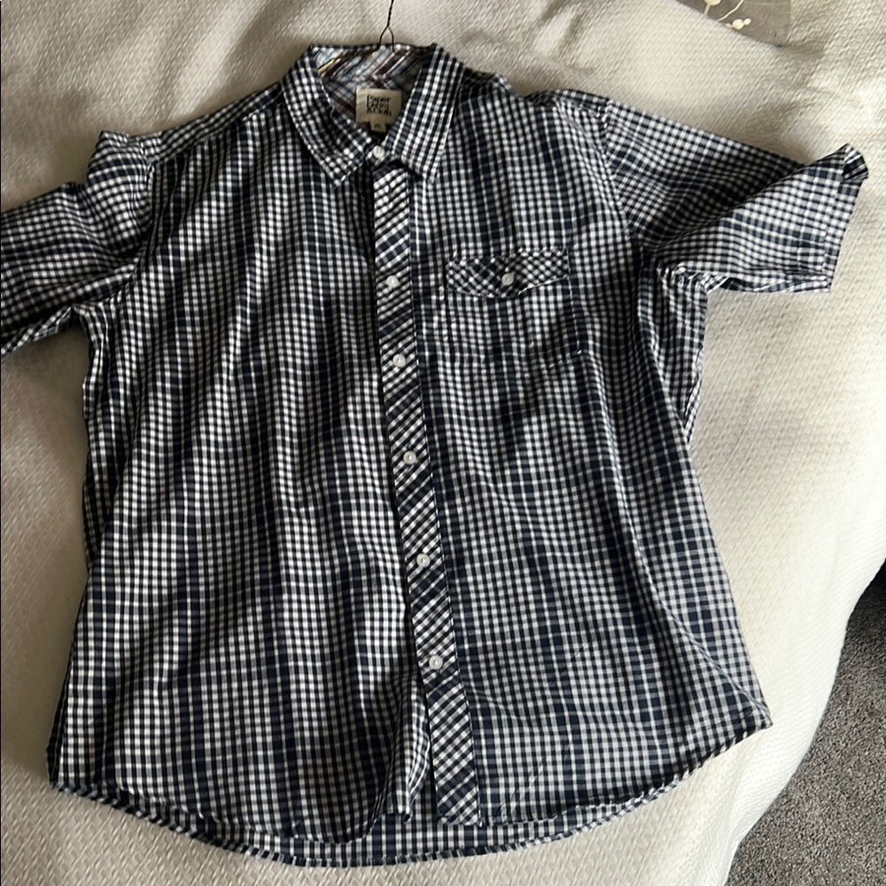 Paper Denim & Cloth Blue Checkered Men's Shirt XL